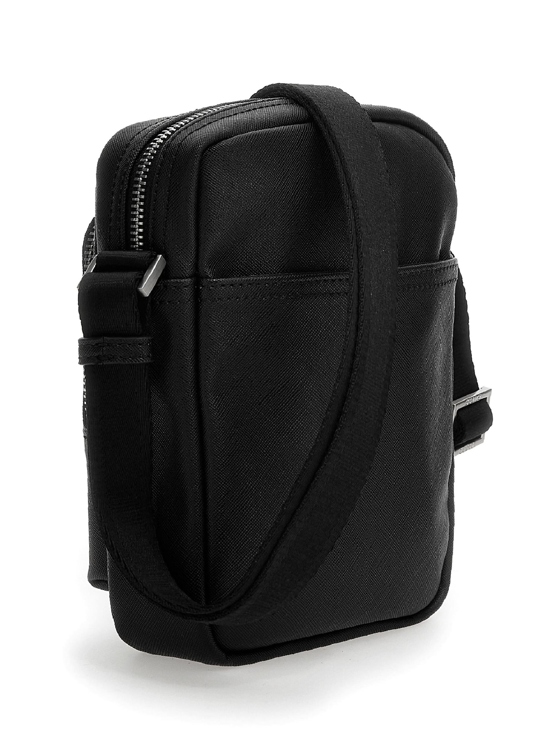 Bolsa transversal em couro sintético Saffiano
