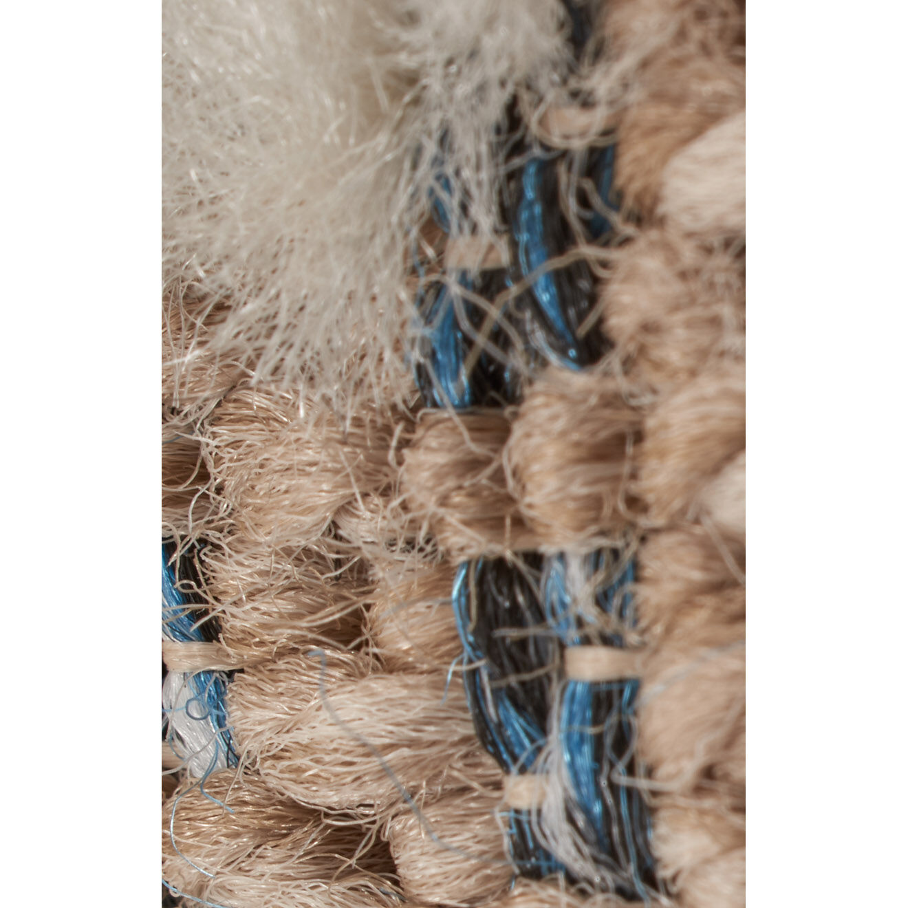 Nazar Rugs Tapis aspect jute TULUM 9062 bleu - 120x170 cm