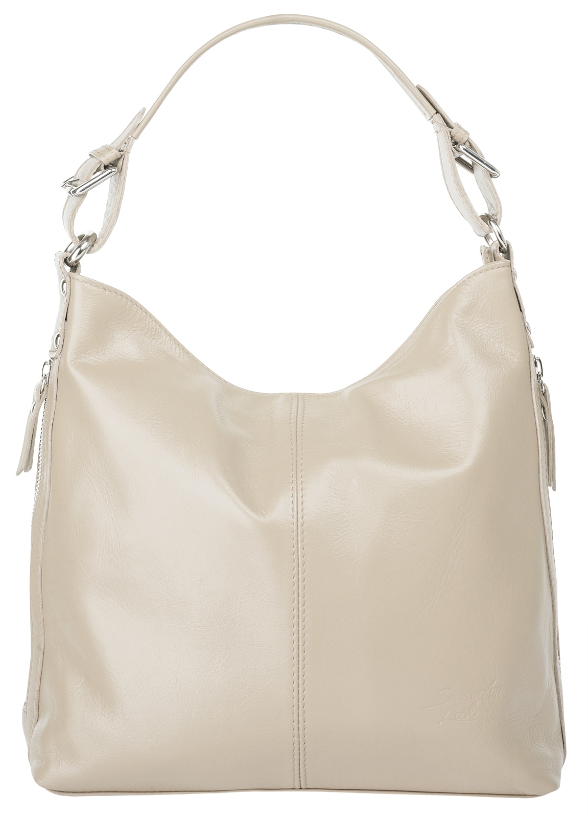 Samantha Look Henkeltasche echt Leder, Made in Italy