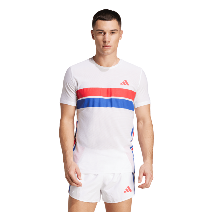 adidas Herre T-shirts Adizero R SS Tee Hvid
