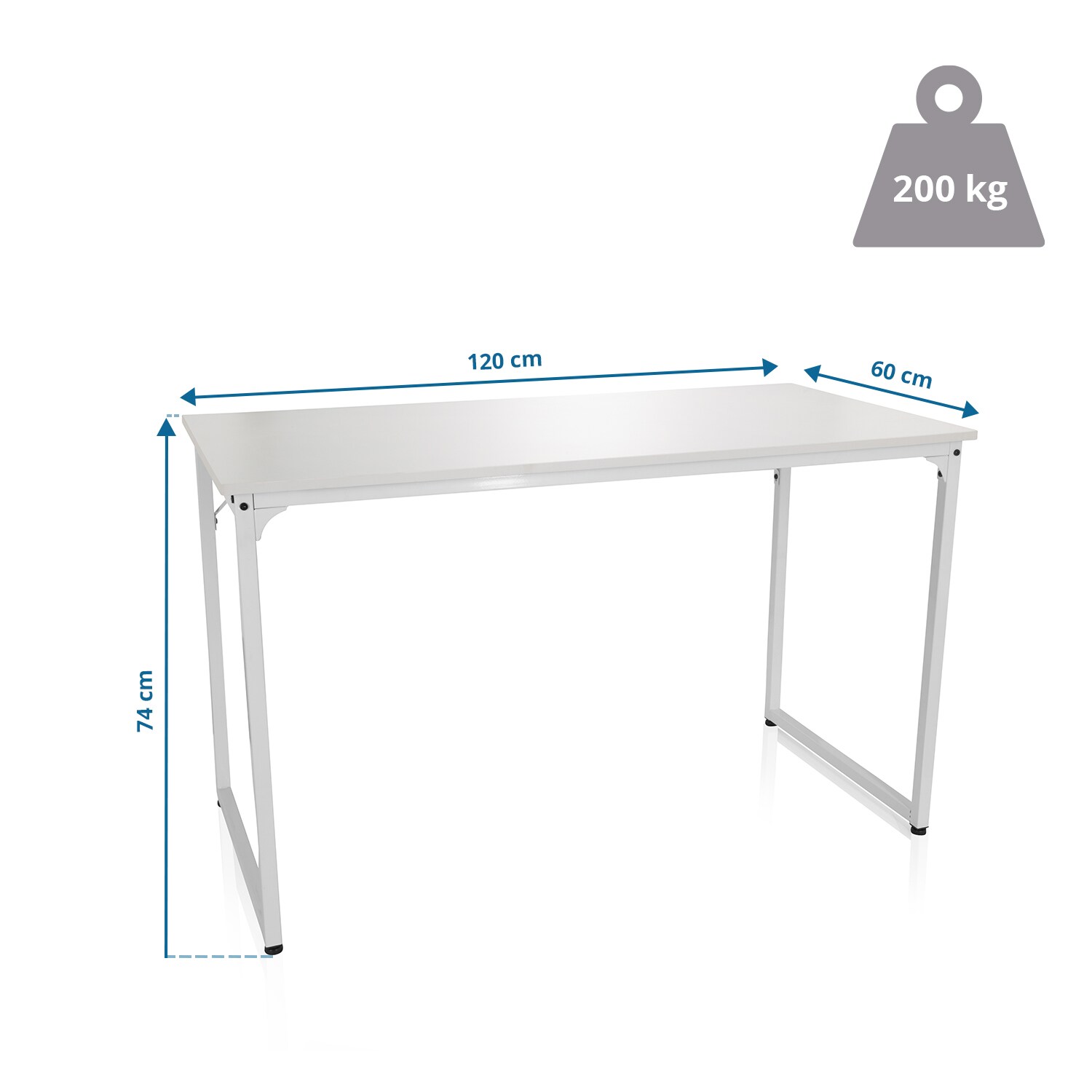 Schreibtisch WORKSPACE II Melaminharzbeschichtete Spanplatte, Gestell pulverbeschichteter Stahl hjh OFFICE