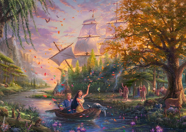 Disney Pocahontas Thomas Kinkade Puslespill 1000 brikker Schmidt