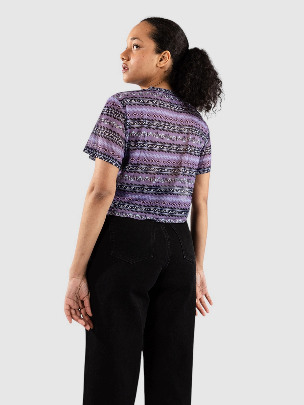 Blue Tomato Mesh T-Shirt purple geo