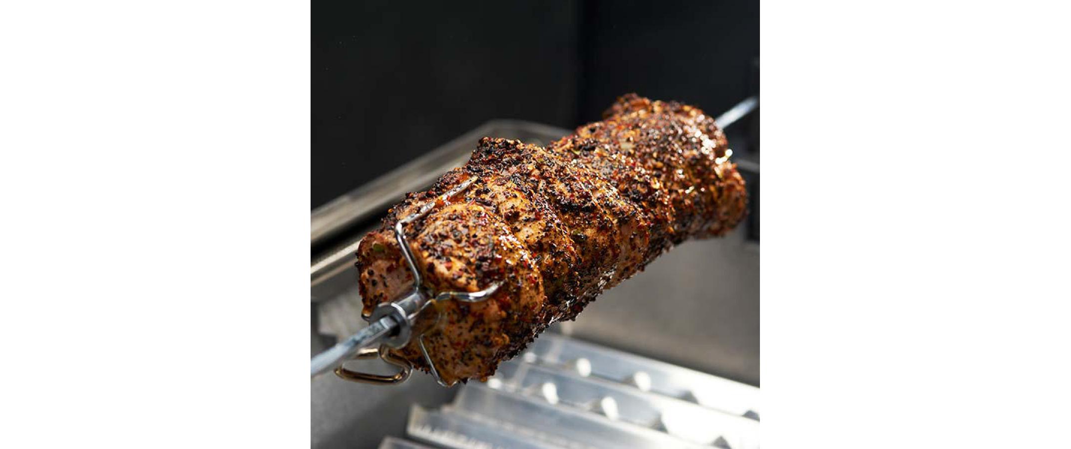 Grillspiess Premium mit Elektromotor<br>Drehspiessset