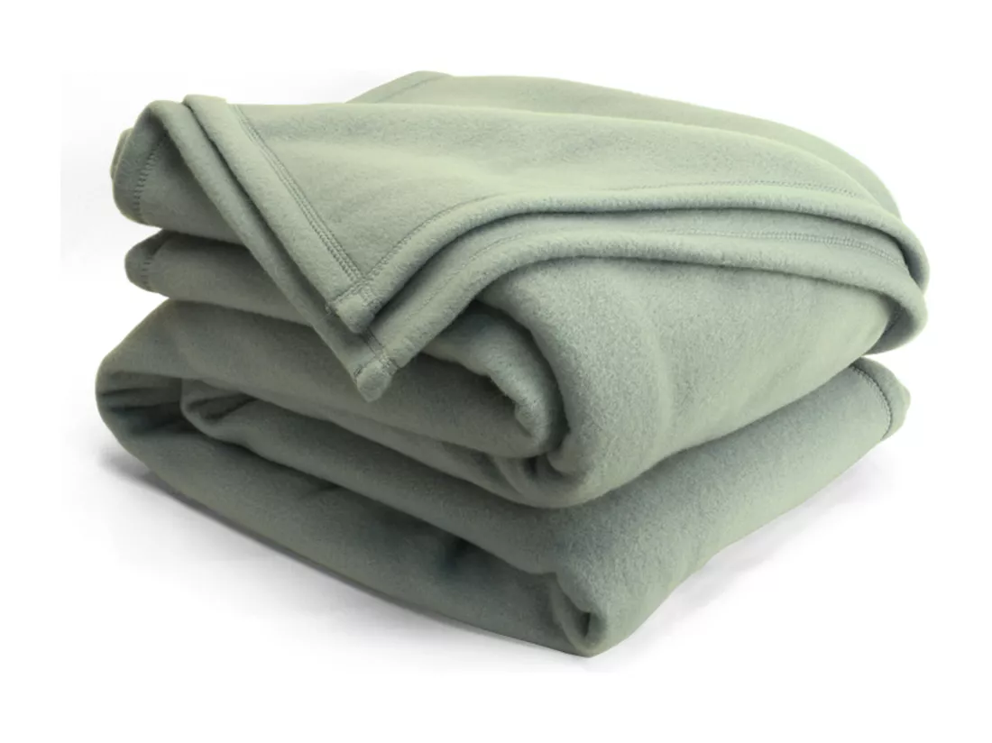 Couverture polaire 240x260 cm Isba Amande 100% Polyester 320 g/m2 traité non-feu