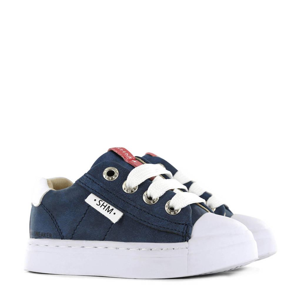 Shoesme leren sneakers donkerblauw