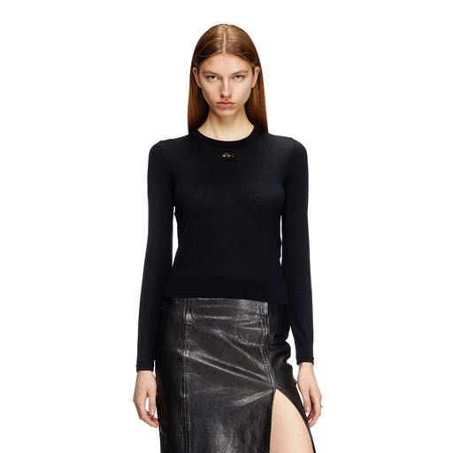 Diesel M-Alinesa Strikbluse, Black, XL