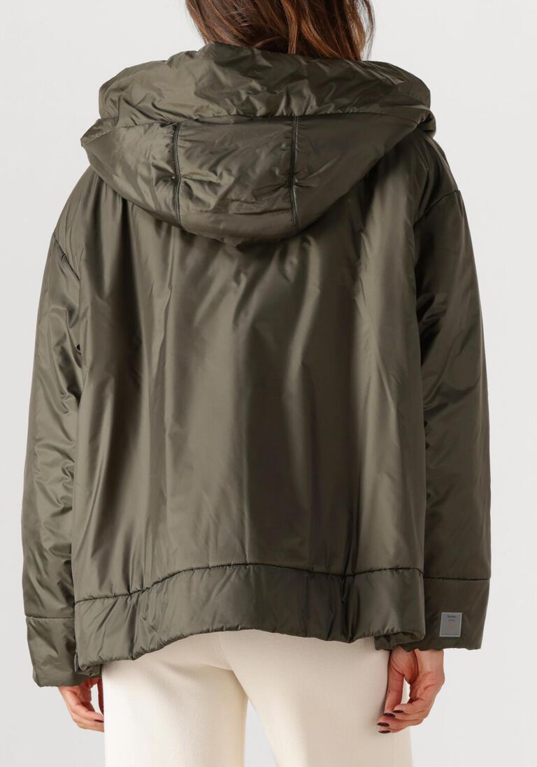 donkergroene max mara gewatteerde jas daria