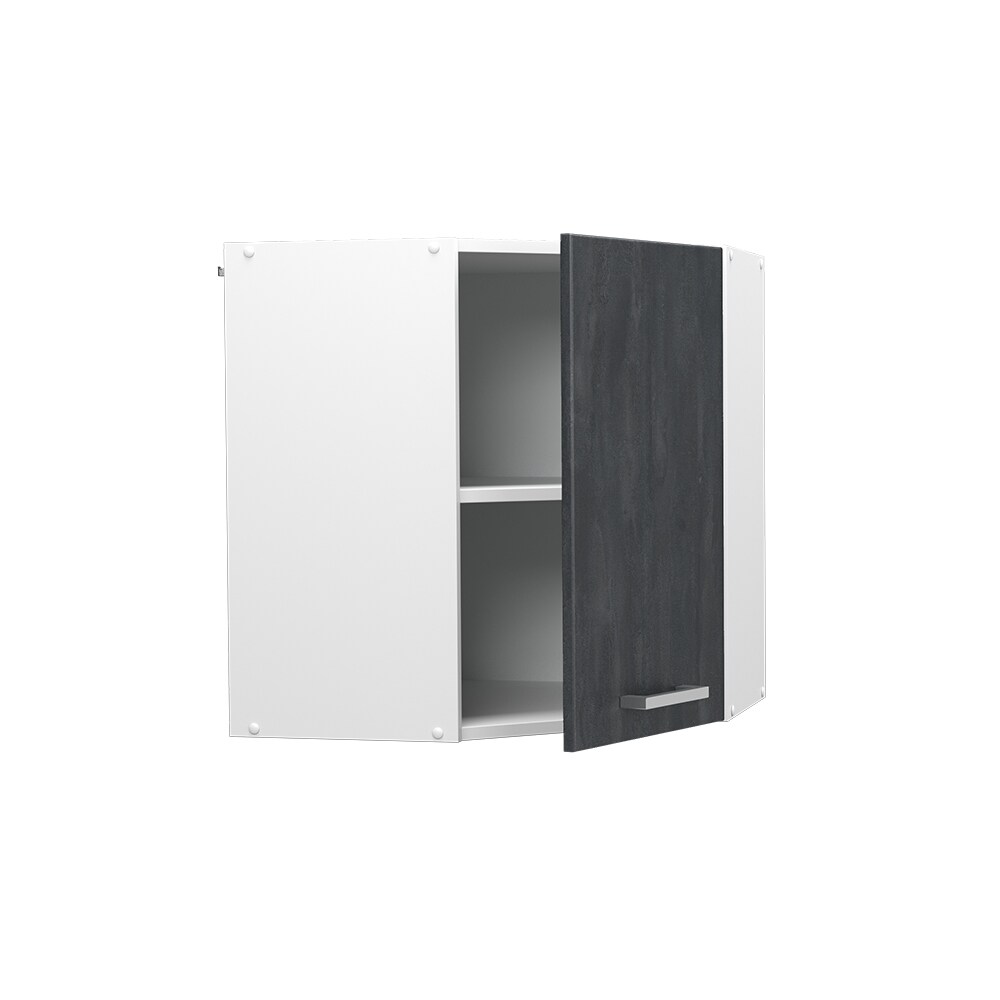 Vicco Eckhängeschrank R-Line Schwarz Beton Weiß 57 cm