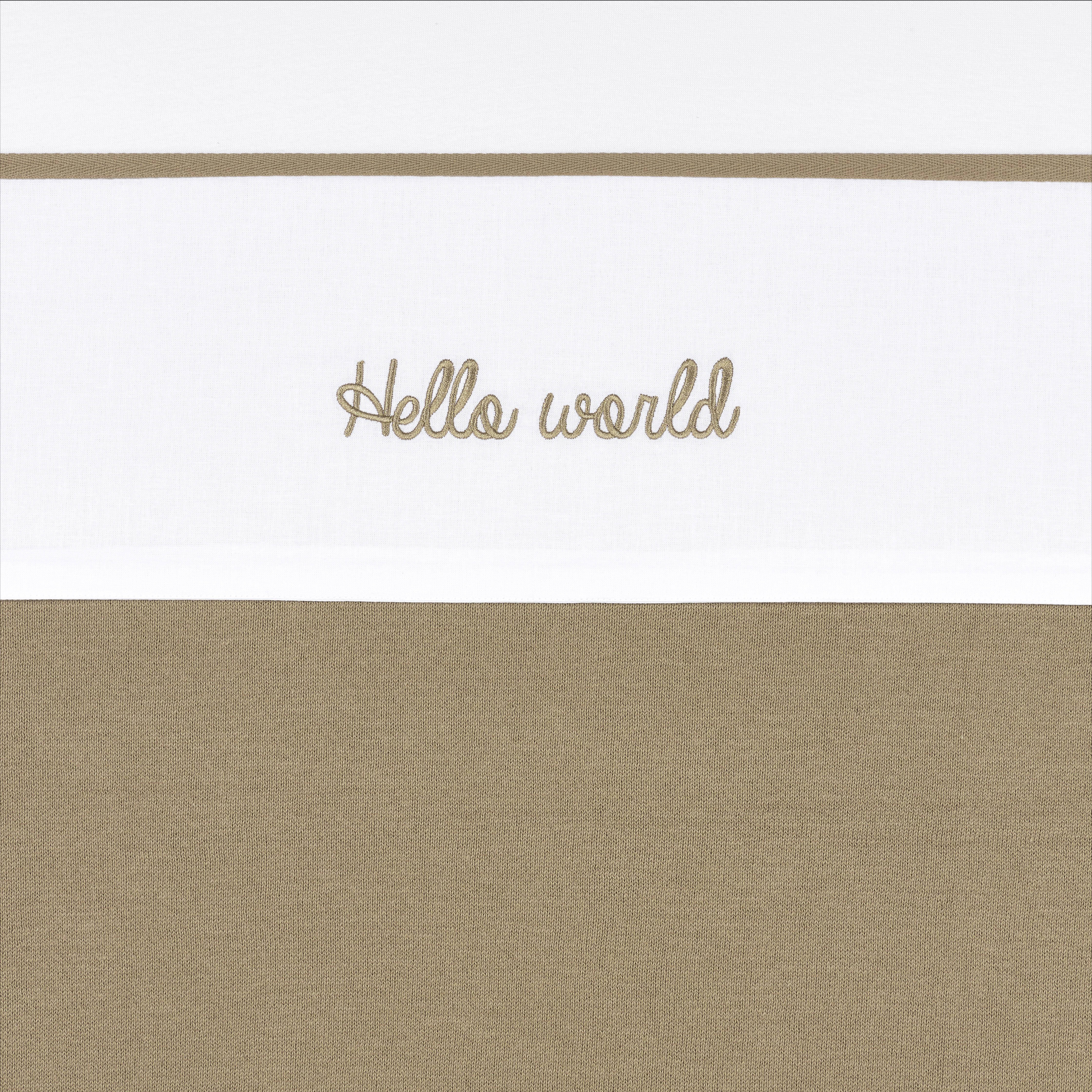 Meyco baby ledikantlaken Hello World taupe