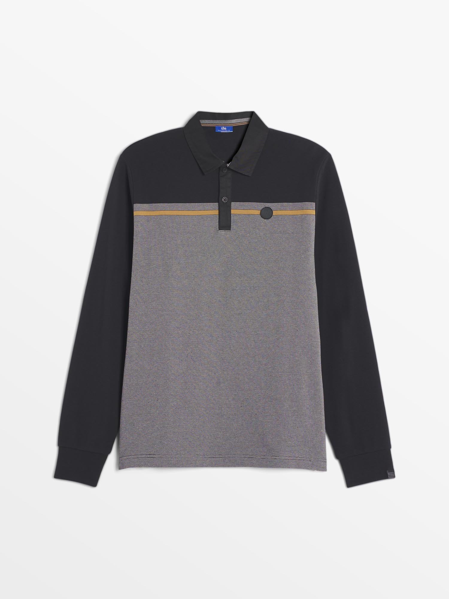 Polo Homme Chaud Manches Longues Noir