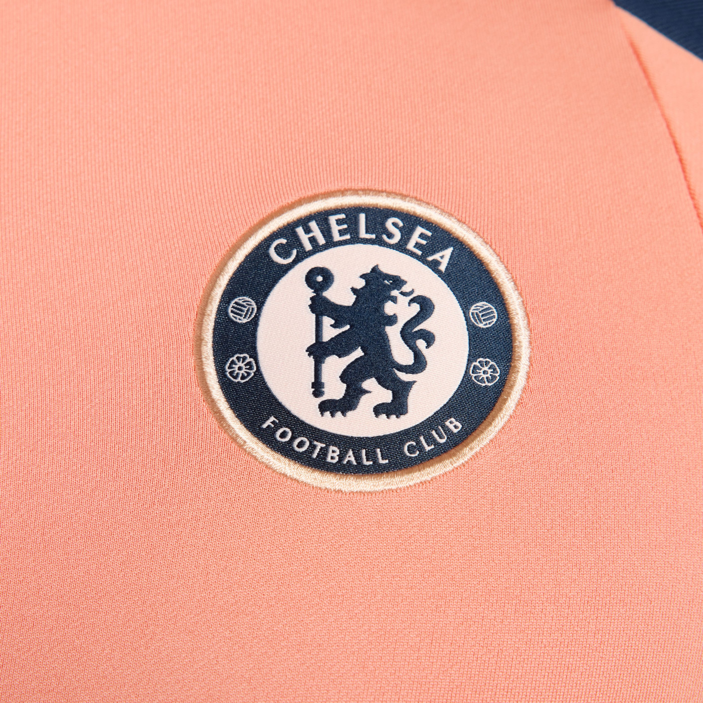 Nike Chelsea Strike Trainingstrui 1/4-Zip 2024-2025 Lichtroze Donkerblauw Goud