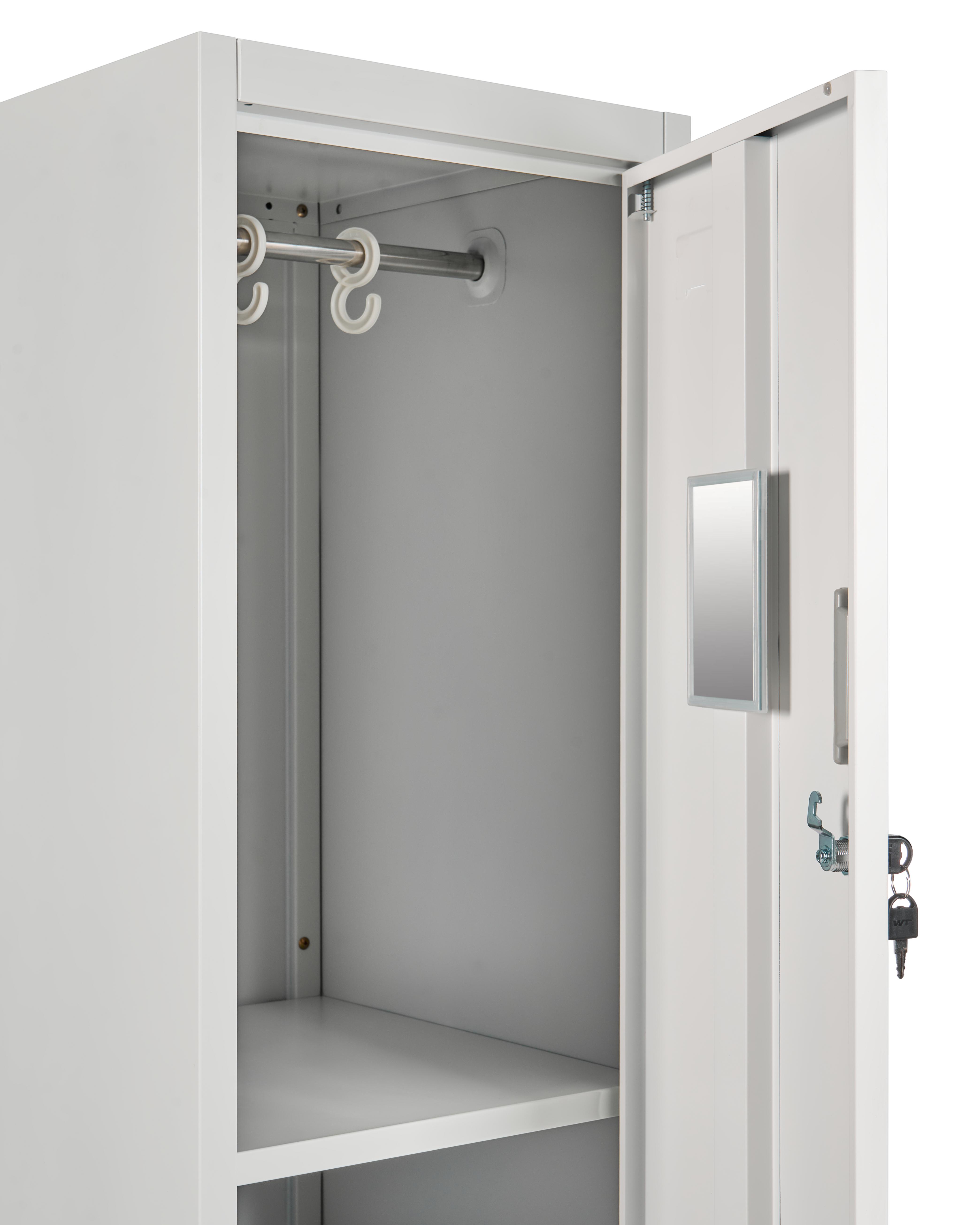 Locker met 2 niveaus ATHLETE Metaal Grijs/wit