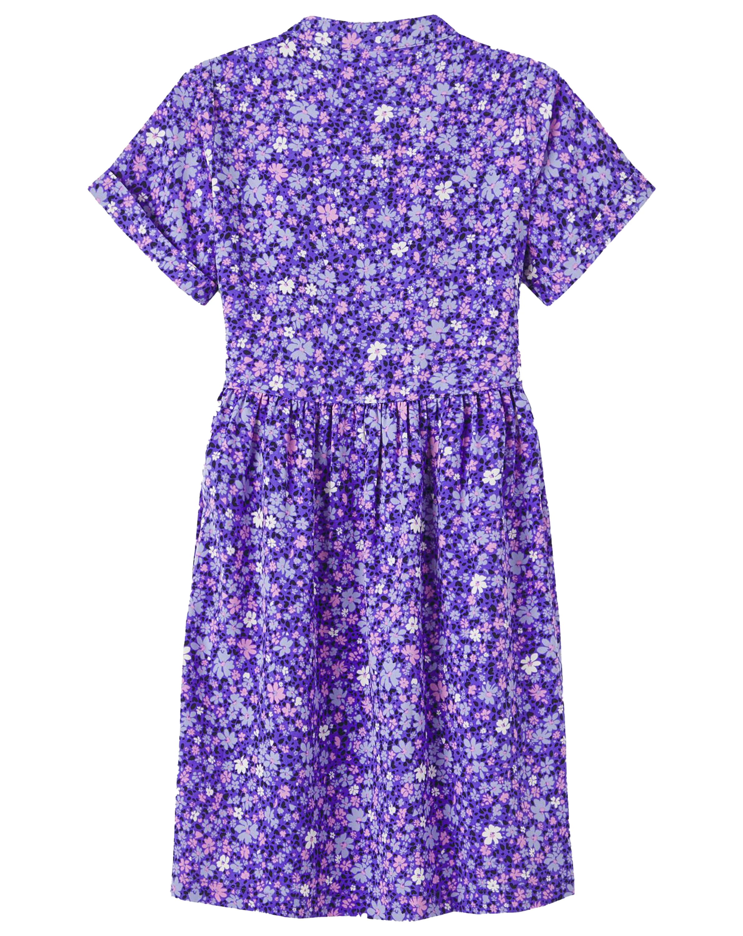 Kurzarmkleid NKFFANN geblümt in purple opulence