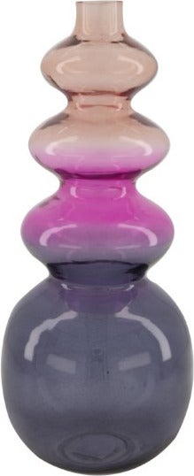 Dijk Natural Collections vaas roze / paars / blauw D 15 H 36 cm