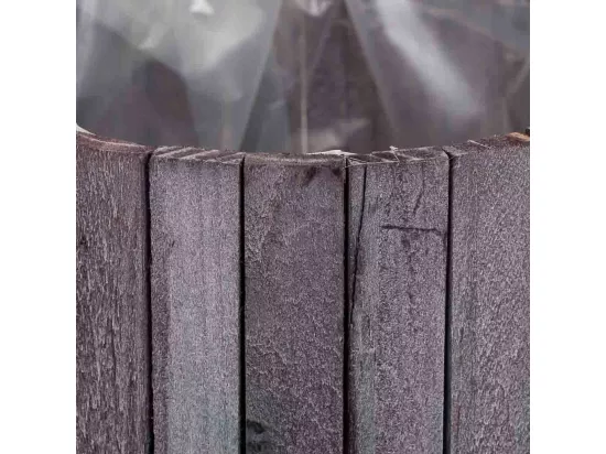 Ensemble de 2 paniers ronds en bois gris