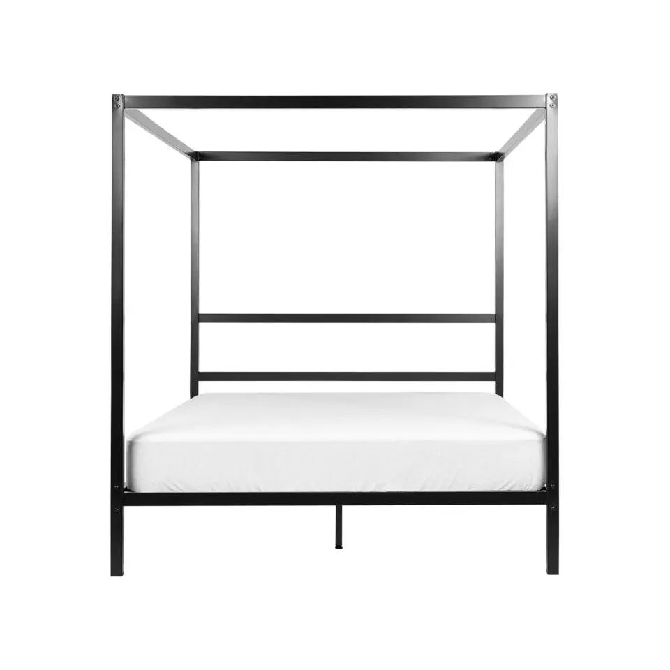 LESTARDS - Hemelbed - Zwart - 160 x 200 cm - Staal