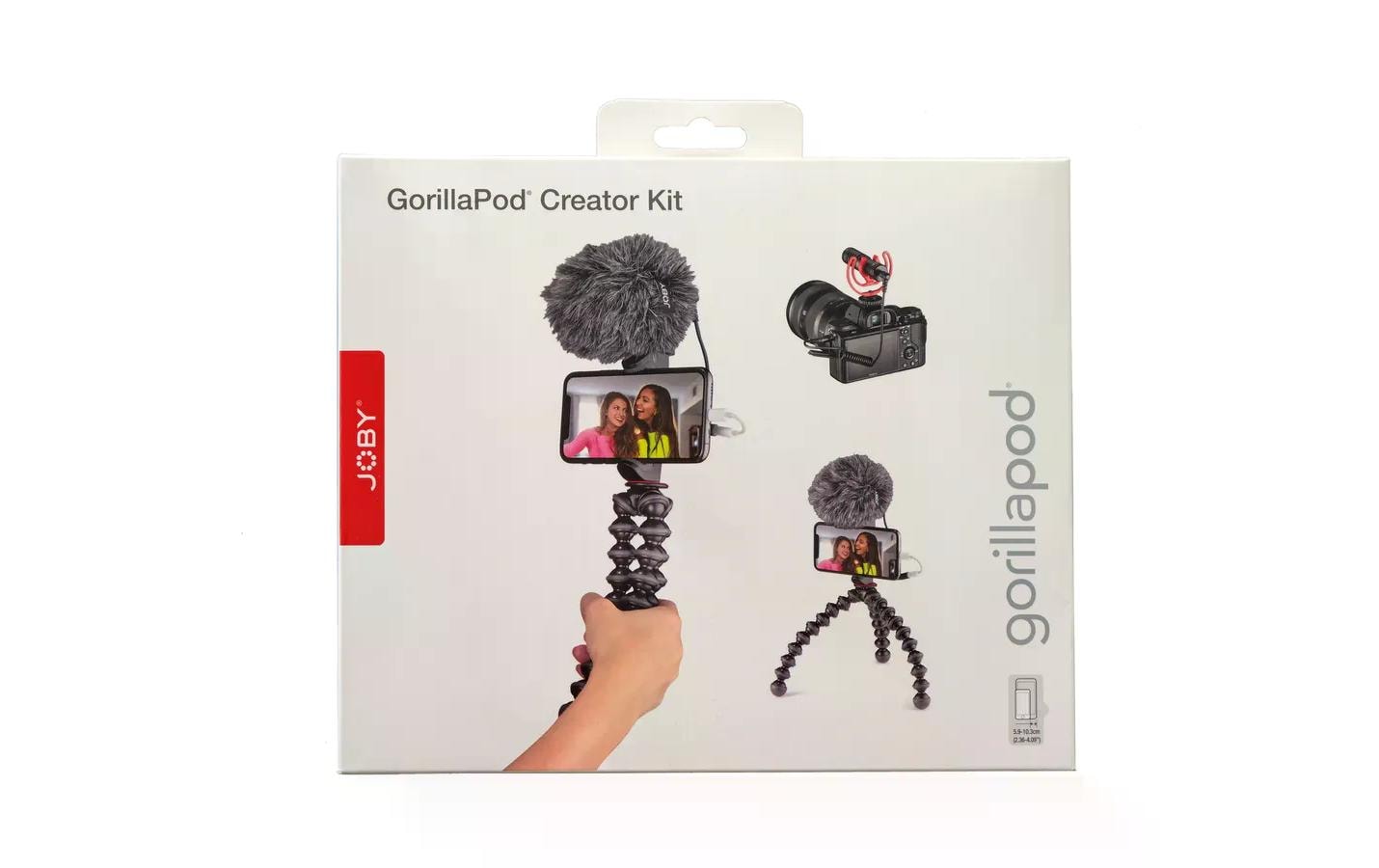 Smartphone-Stativ GorillaPod Creator KitKameraplattform für Smartphones inkl. Mikro und Beleuchtung, um Beiträge mit dem Smartphone aufzunehmen