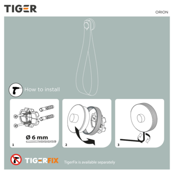 Tiger Orion Reserverolhouder hangend - Zwart