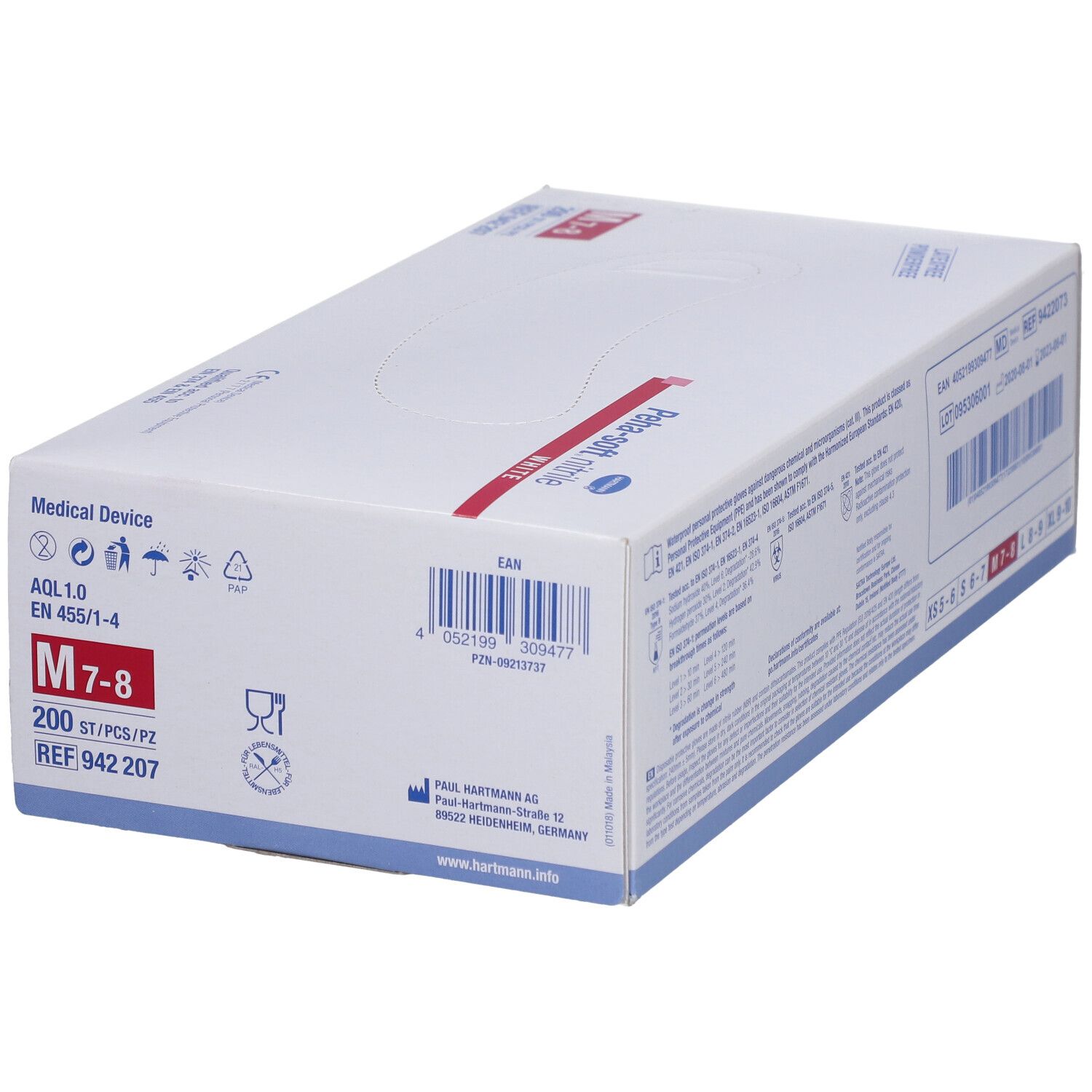 Peha-soft® nitrile white powderfree Einmalhandschuhe M