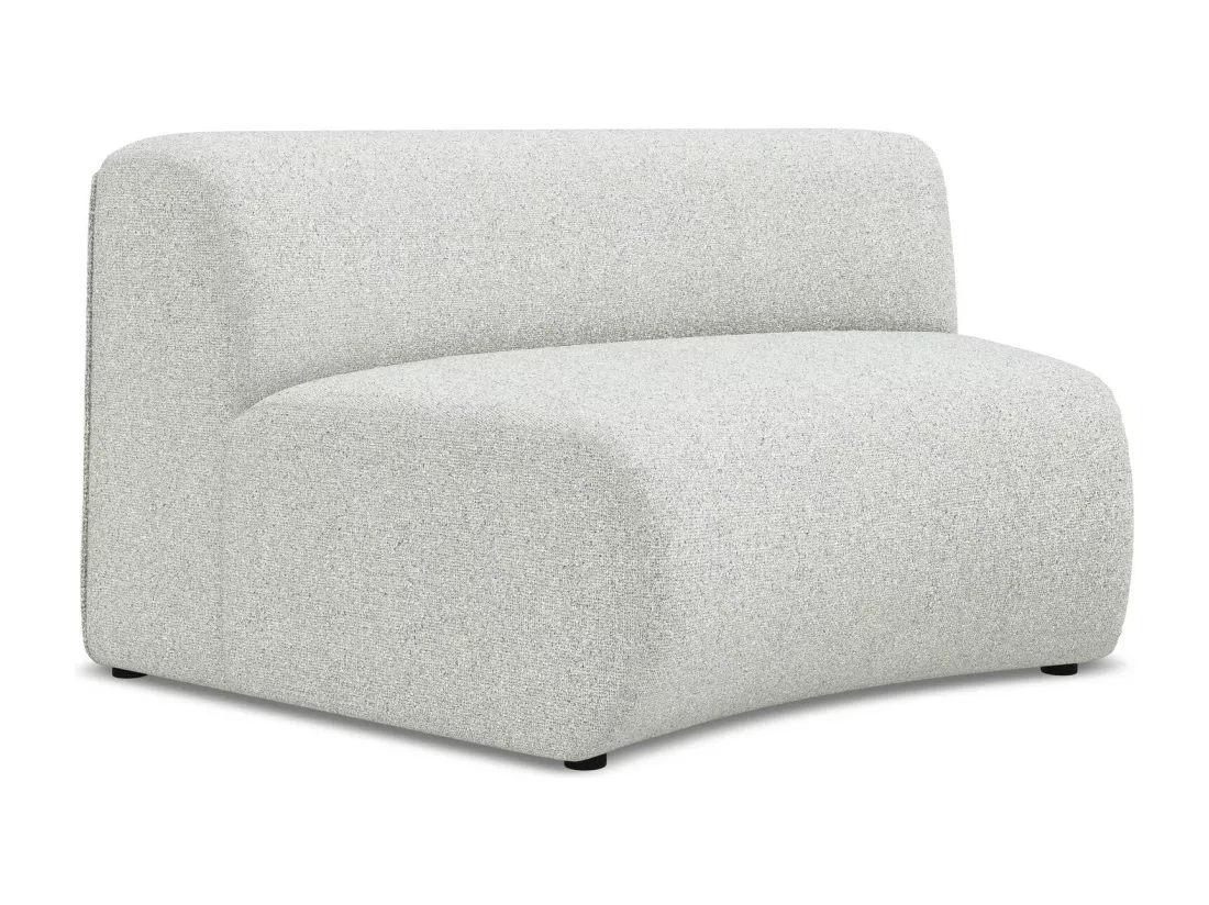 Fauteuil d'angle pour canapé modulable en tissu texturé - beige - EKAHI