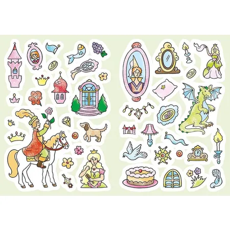 Tessloff Glitzer-Sticker-Malbuch Prinzessinnen-Schloss, 45 Sticker