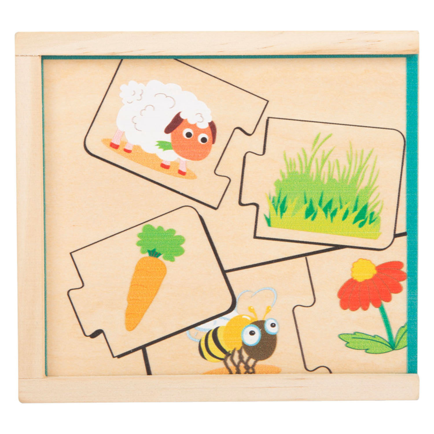 Small Foot-Houten Puzzel Dieren en hun Voedsel