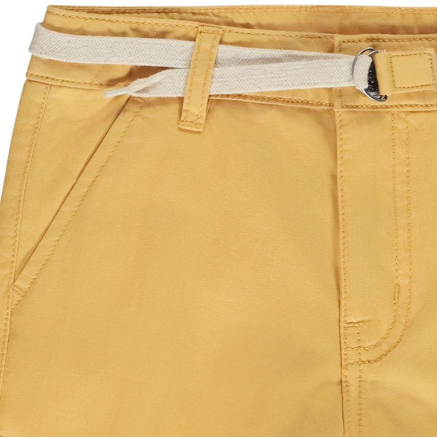 Bermuda ceinturé en twill pour garçon - Moutarde