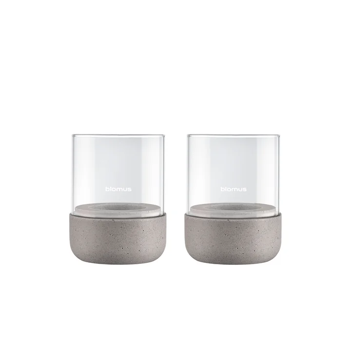 Blomus - Calma Windlicht, Ø 7 cm, klar / satellit (2er-Set)