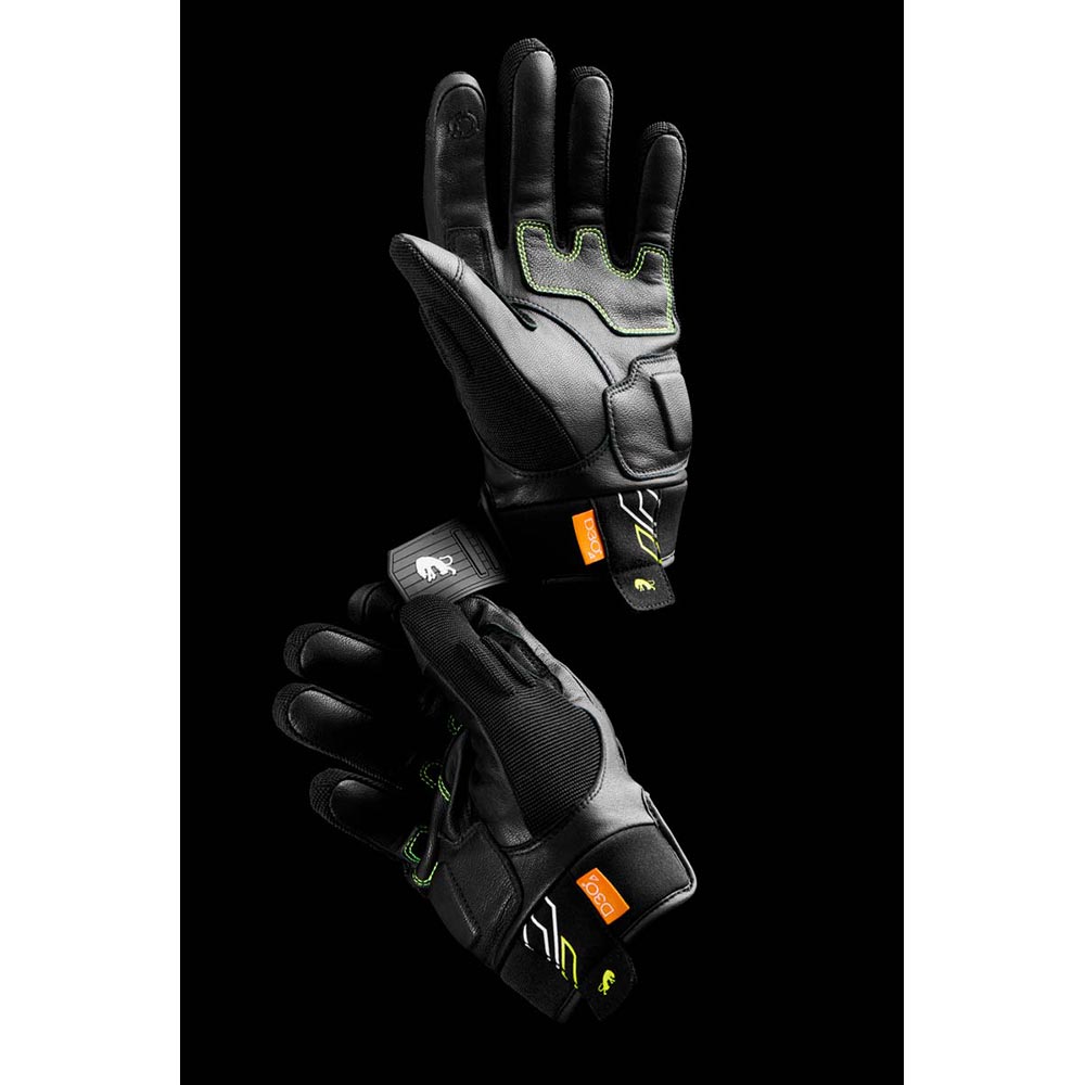 Furygan - Gants Jet Neon D3O® Noir / Blanc / Jaune fluo