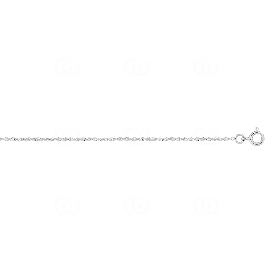 1.3mm Singapurkette 375/9 K Weissgold