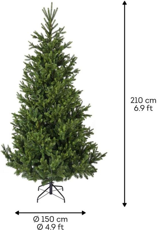 Everlands - Nordmann - Kunstkerstboom - Groen - 210 cm