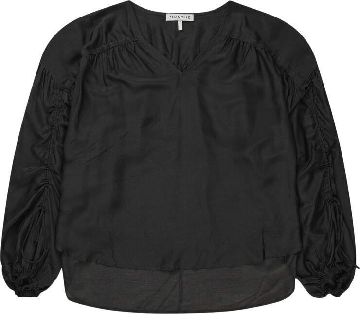 MUNTHE TOMALLY Silk Blend Blouse Black