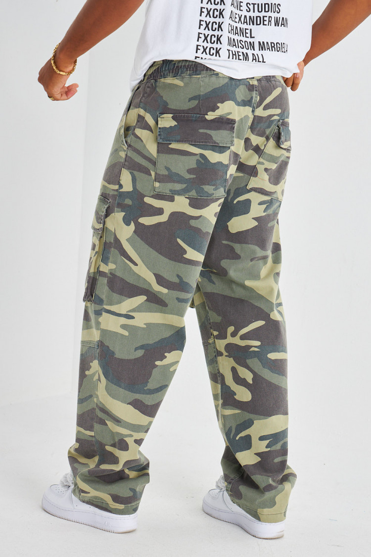 Jogger pant kaki camouflage