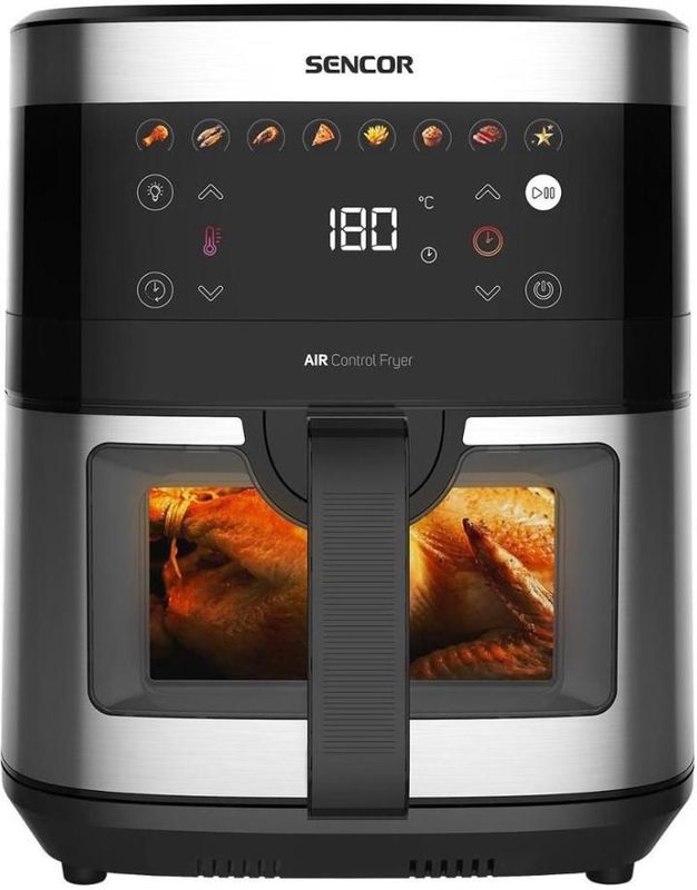 Sencor - Heteluchtfriteuse - Zwart/Matt Chroom - 9 l - 1700W/230V