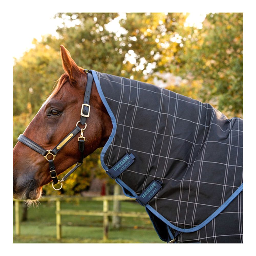 Horseware RHINO PLUS REFLECTECH VL 250G - Couverture de paddock + couvre-cou navy reflective/indigo