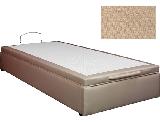 CONCEPT1 - Sommier  90 x 190 Leo coffre extraplat 90x190 bronx camel