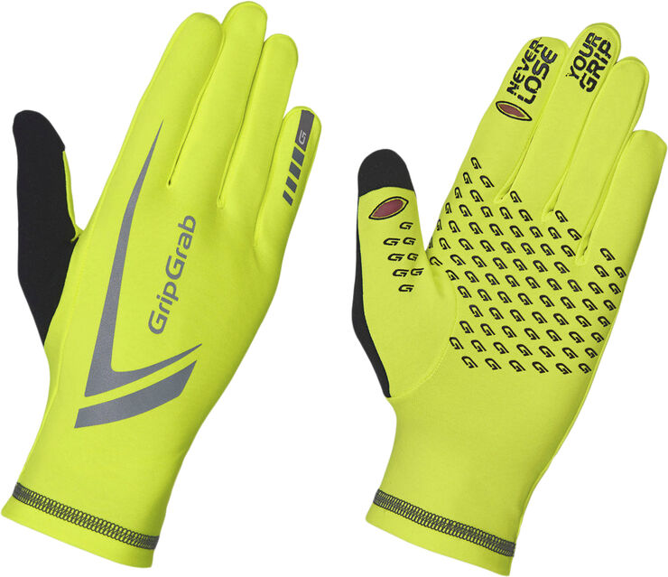 GripGrab Running Expert Hi-Vis løbehandsker Gul