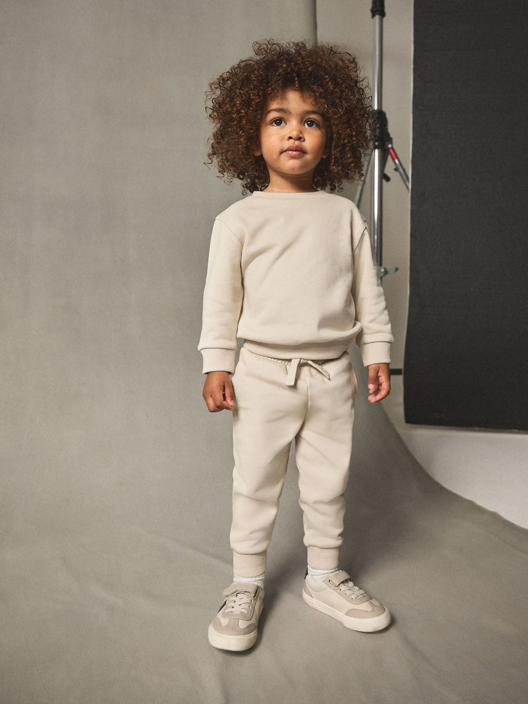 Ecru gebroken wit - Set met sweatshirt en joggingbroek (3mnd-7jr)