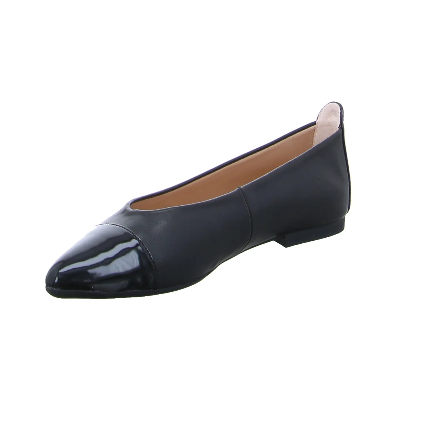 UNISA Ballerina Schwarz Leder  mit Lederfutter