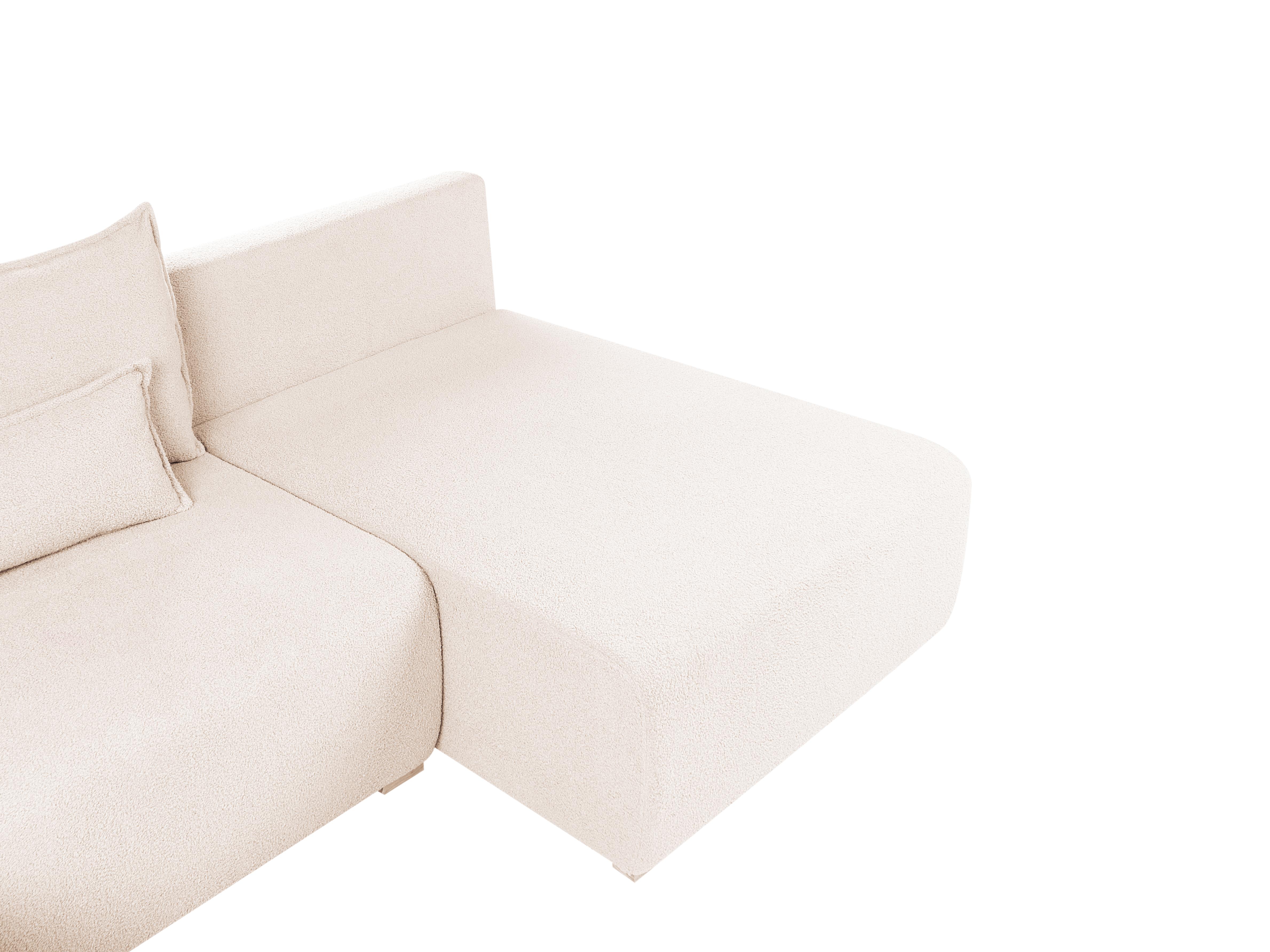Modulaire hoekbank NERBO Bouclé Beige linkszijdig