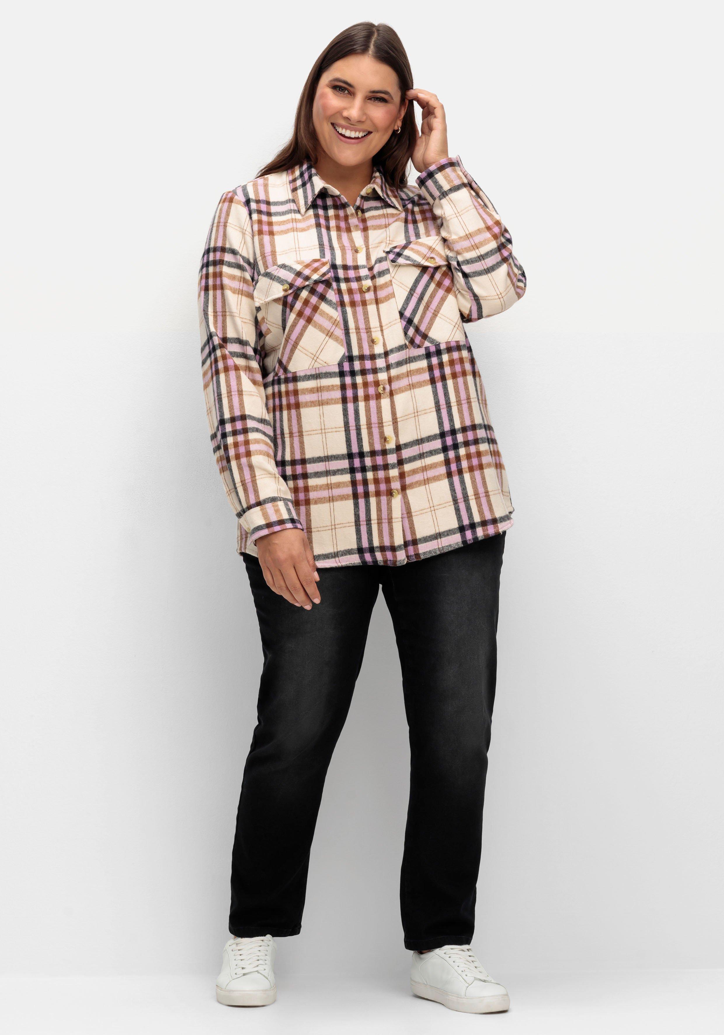 Karierte Bluse aus weich angerautem Flanell