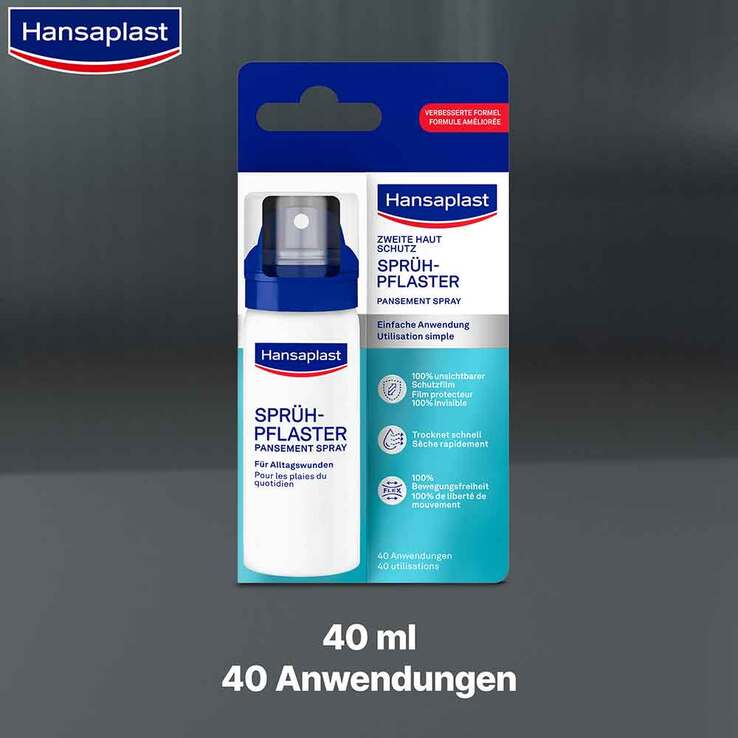 Hansaplast Zweite Haut Schutz Sprüh-Pflaster, 40 ml