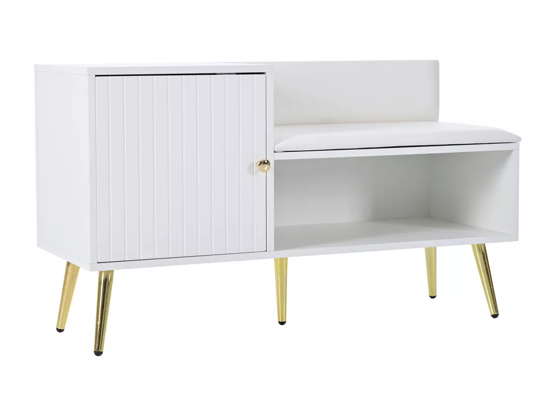 Meuble à chaussures de luxe moderne et blanc,d100cm×h58cm