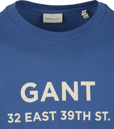 Gant T-shirt Graphic Logo Rich Blauw 2003301-407 kopen