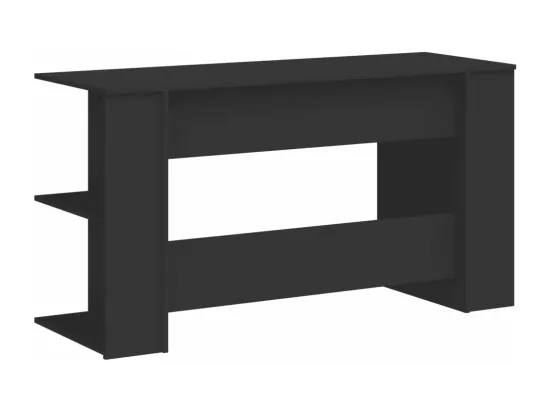 Bureau noir 140x50x75 cm bois d'ingénierie