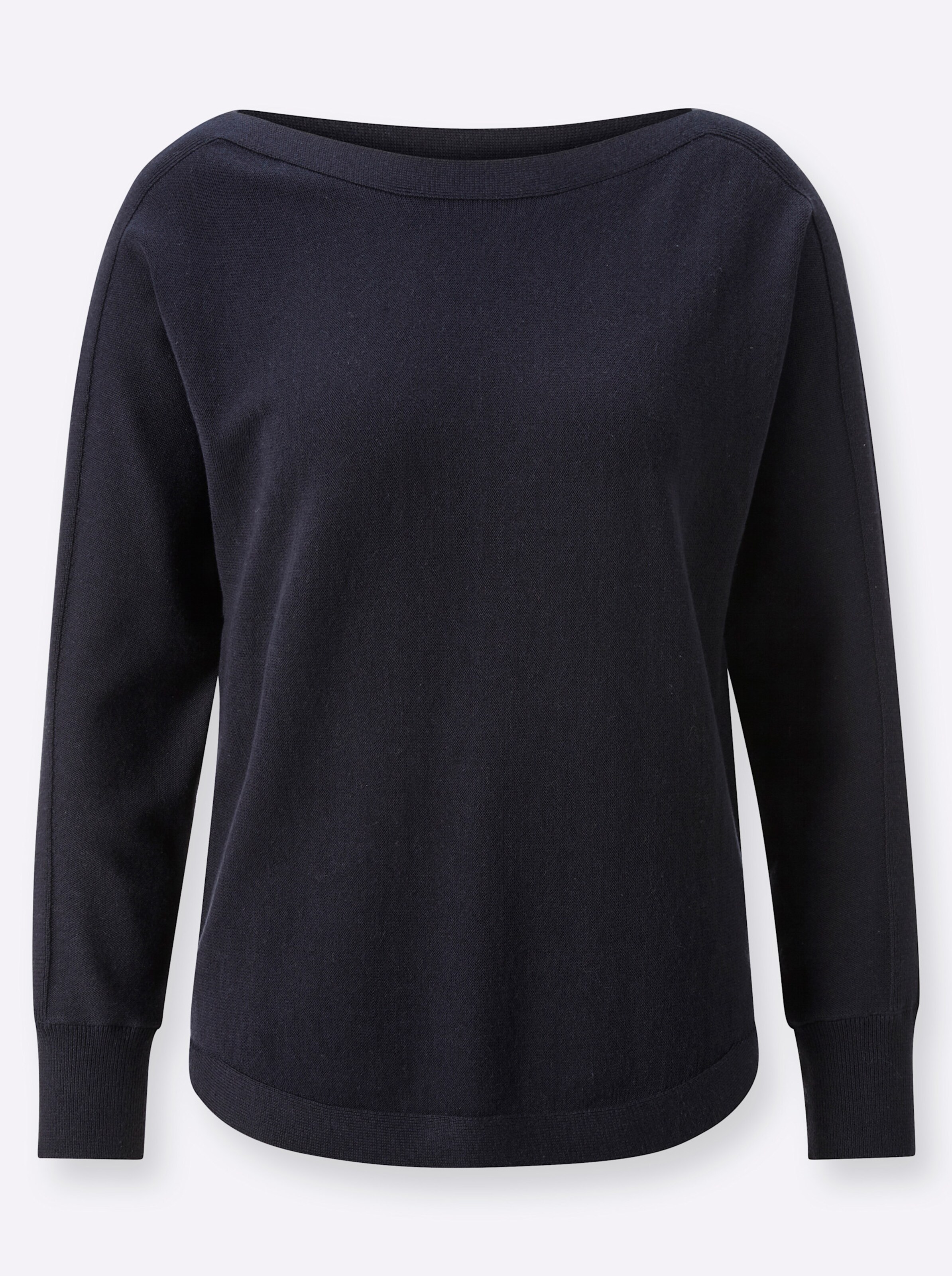 Langarm-Pullover in marine
