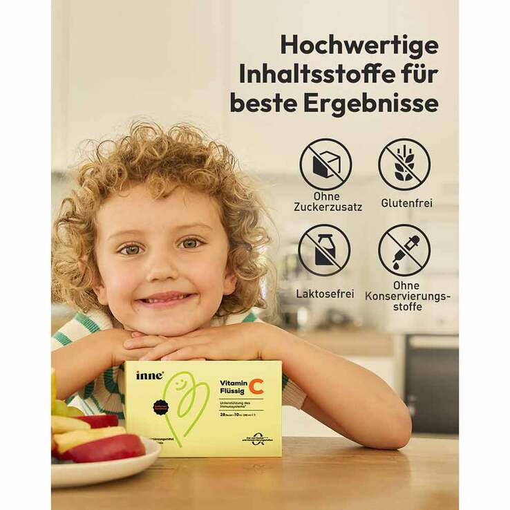 Inne Vitamin C flüssig Beutel, 28X10 ml