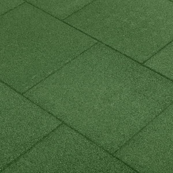 vidaXL Fallunderlag 6 stk gummi 50x50x3 cm grønn