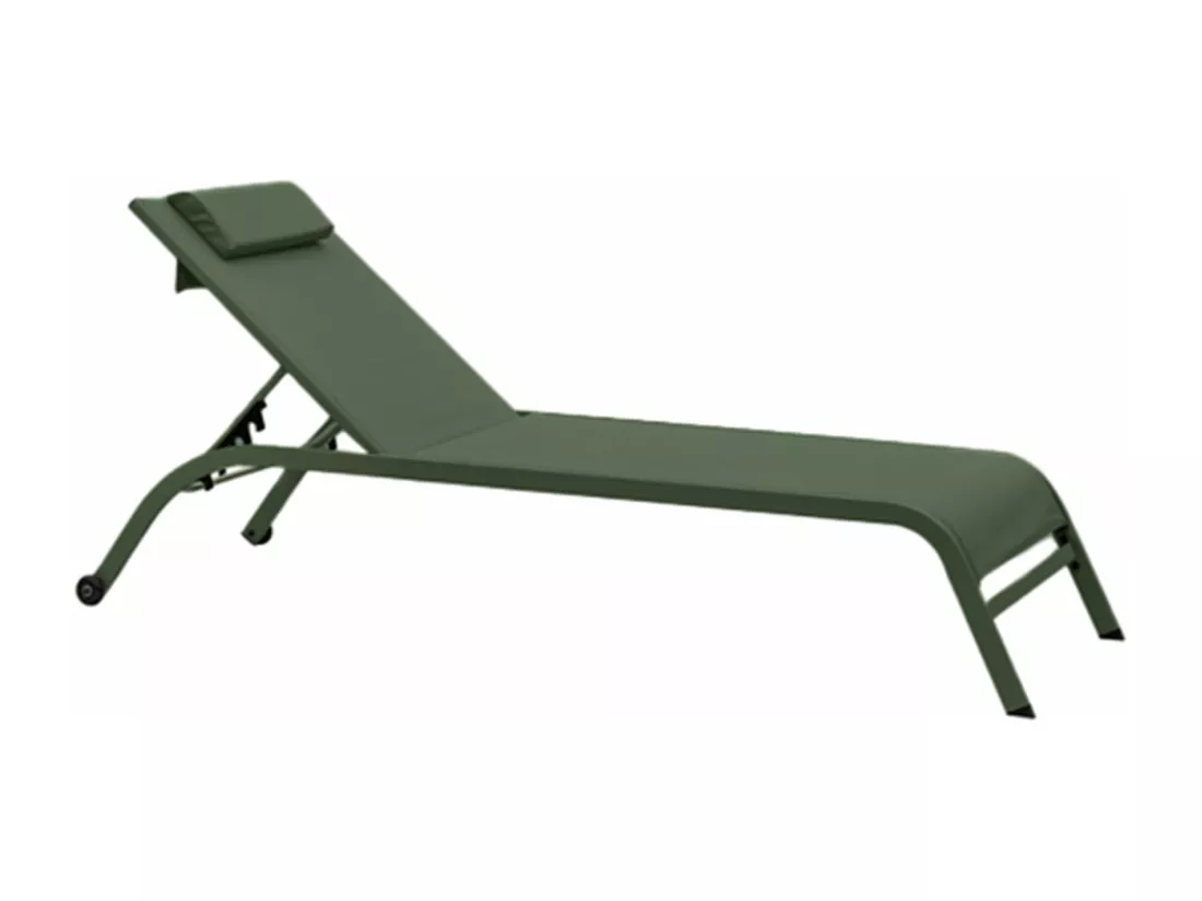 Now's Home - Lot De 2 Chaises Longues En Acier Inoxydable Vert